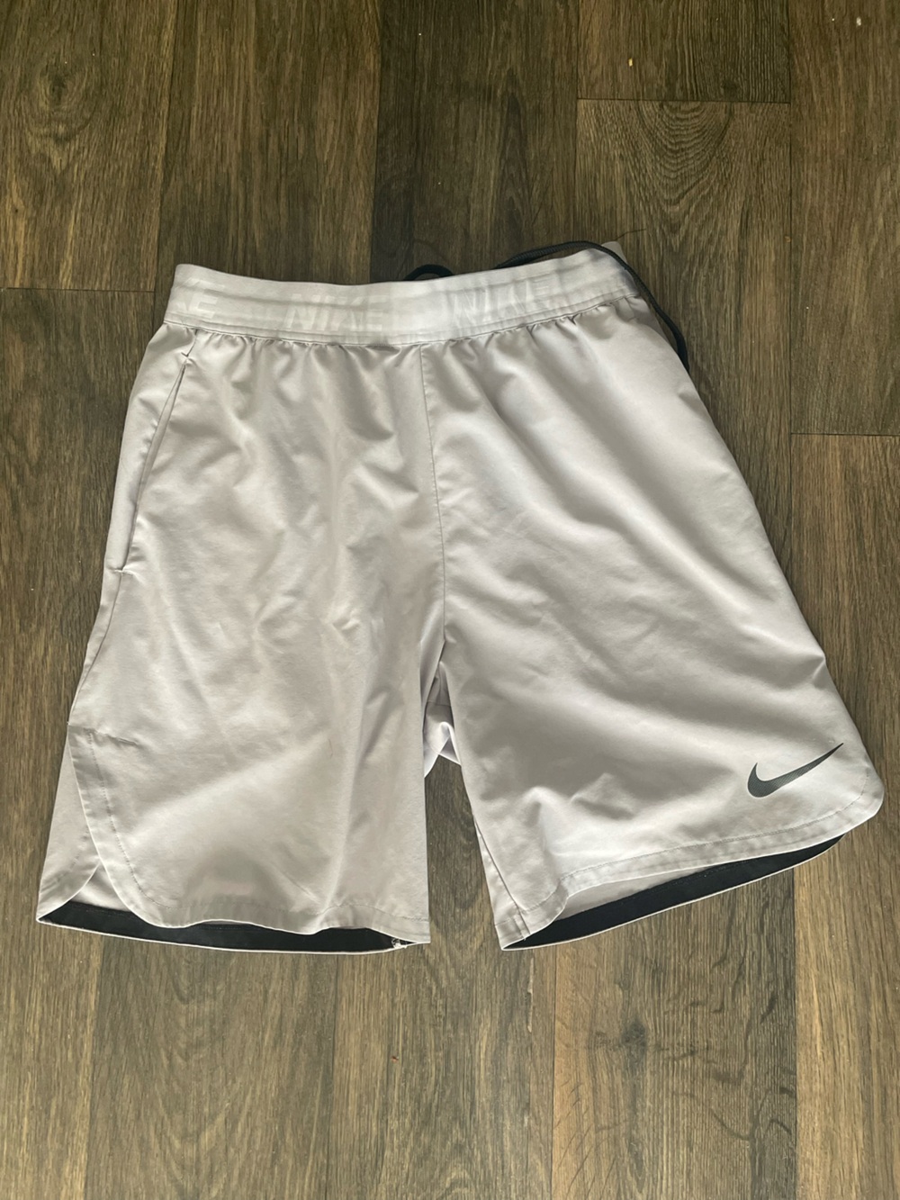 Nike Light Gray/Black Performance Shorts